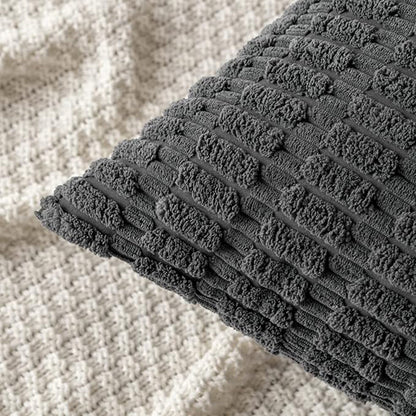 18"x18" tufted dot corduroy throw pillow 16 colors soft 3d dotted texture  450g insert included